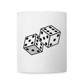 Dés - Conception de casino de jeu - Mug blanc - blanc - Devant