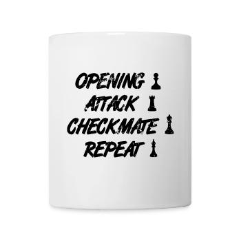 Opening move checkmate repetition - Mug - white - Front