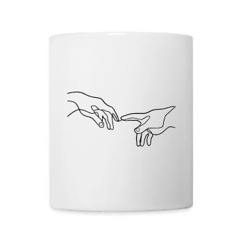 La création des mains d’Adam - Mug blanc - blanc - Devant