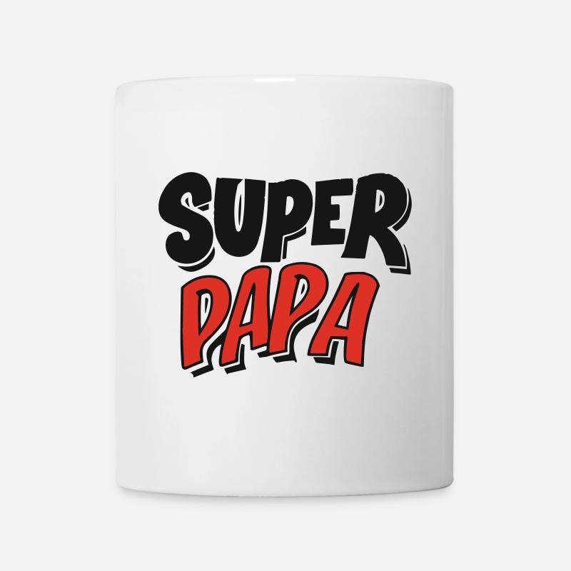 Design BD : 'Super Papa' en Bulle Comic - Mug blanc - blanc