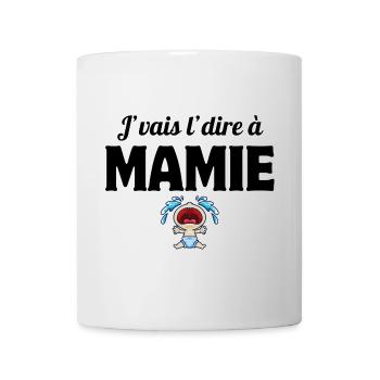 grand-mère, mamie, j'vais le dire - Mug blanc - blanc - Devant