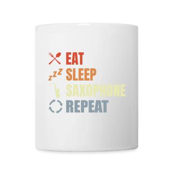 Eat Sleep Repeat Saxophones - Mug - white - Front