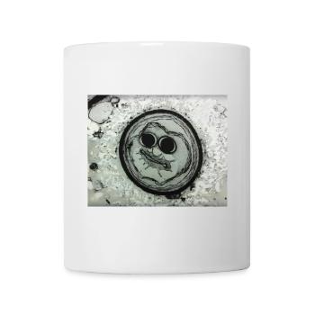 Planetengesicht mit Sonnenbrille - Tasse - Weiß - Vorne