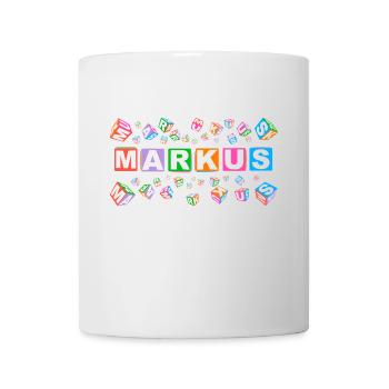 MARKUS colourful cubes - Tasse - Weiß - Vorne