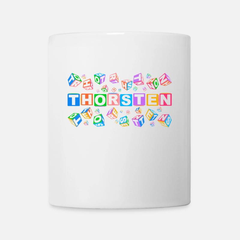 THORSTEN colourful cubes - Tasse - Weiß