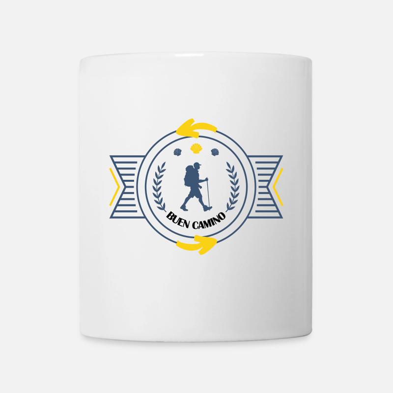 Saint-Jacques-de-Compostelle Vintage Badge - Mug blanc - blanc