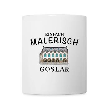 Goslar im Harz, Historisches Rathaus - Tasse - Weiß - Vorne