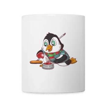 Curling Penguin - Mug - white - Front