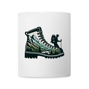 Chaussure randonnée Montagne Trekkeur Randonneur - Mug blanc - blanc - Devant