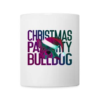 Christmas Bulldog: Santa Hat X-mas Party - Mug - white - Front