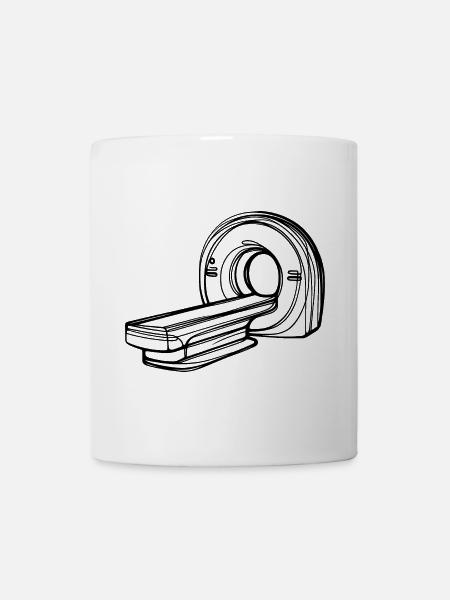 Radiologie Scanner IRM One Line Art Manip Radio - Mug blanc - blanc