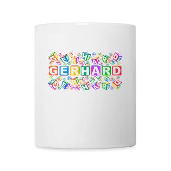 GERHARD colourful cubes - Tasse - Weiß - Vorne