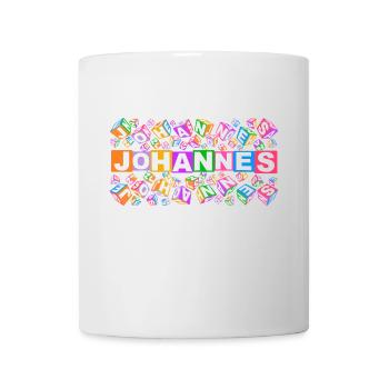 JOHANNES colourful cubes - Tasse - Weiß - Vorne
