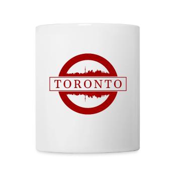 Toronto Stempel Skyline Rot - Tasse - Weiß - Vorne