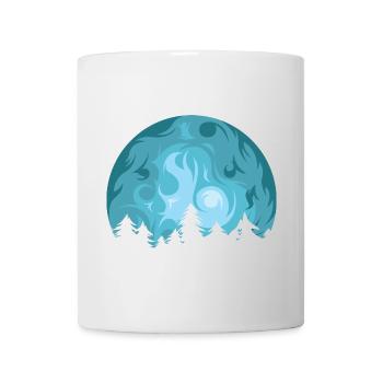 moon, forest, tranquility, relaxation, hiking, nature, symbol - Mug - white - Front