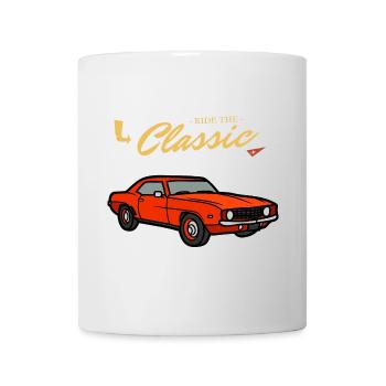 Klassische rote Muscle-Car-Illustration - Tasse - Weiß - Vorne