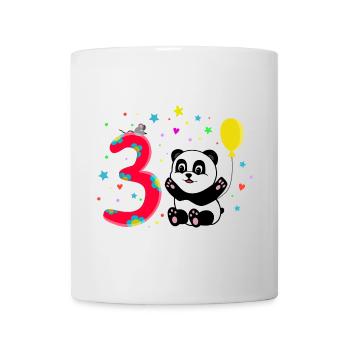 Third Birthday 3rd Year Old Panda Cute Gift - Mug - white - Front