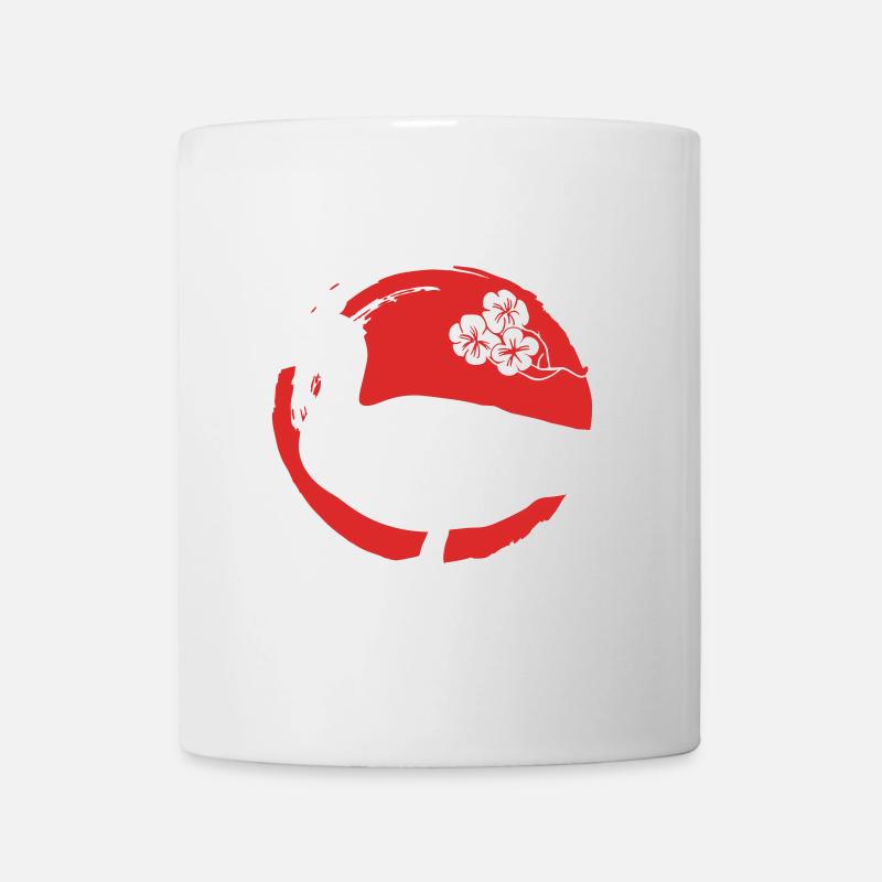 Ente Silhouette Japanisch - Tasse - Weiß