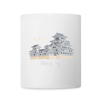 Burg Himeji-jo, Japan, Präfektur Hyogo, Zeichnung - Tasse - Weiß - Vorne