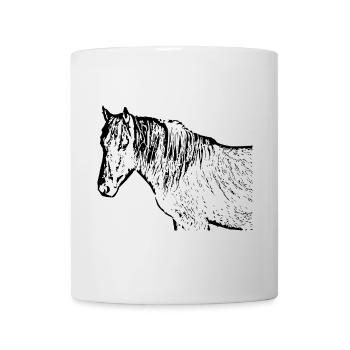 Horses T-shirt Gift Rider - Mug - white - Front