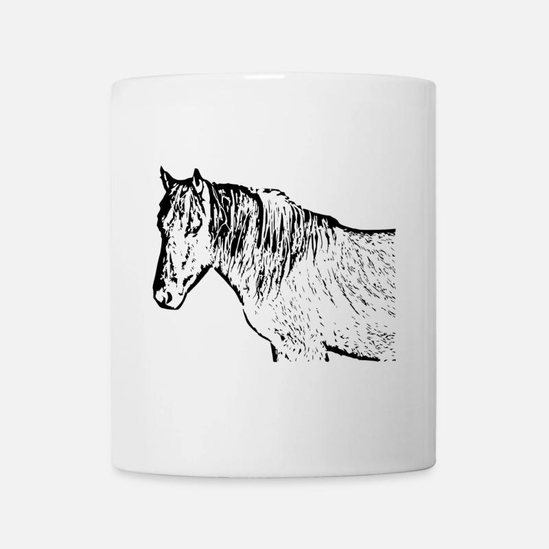Pferde T-shirt Geschenk Reiter  - Tasse - Weiß
