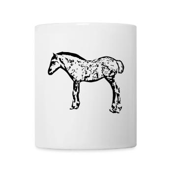 Pferde T-shirt Geschenk Reiter  - Tasse - Weiß - Vorne