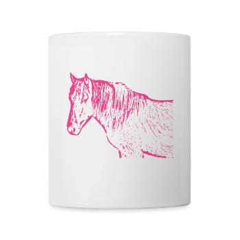 Pferd rosa pink - Tasse - Weiß - Vorne