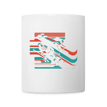 skiing winter sports snow winter - Mug - white - Front