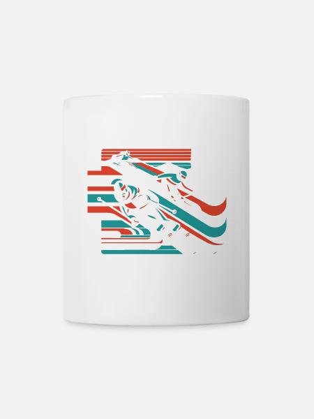 schifahren ski wintersport schnee winter - Tasse - Weiß