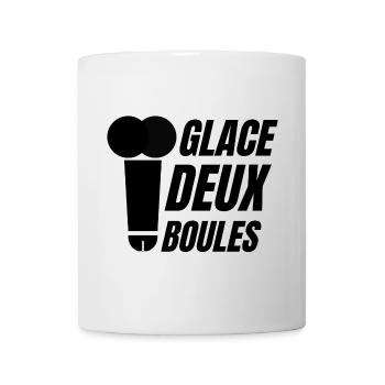 glace deux boules, glaces, crème glacée - Mug blanc - blanc - Devant