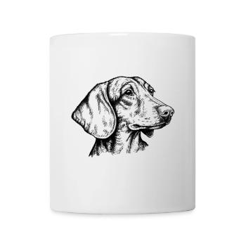 Kurzhaardackel Portrait sw - Tasse - Weiß - Vorne