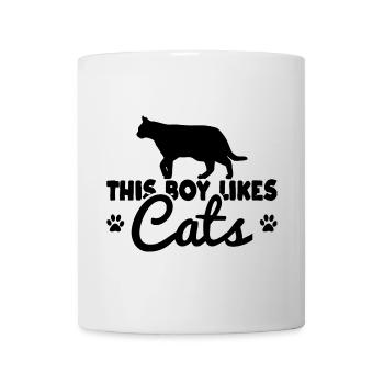 Katzen Junge - Tasse - Weiß - Vorne