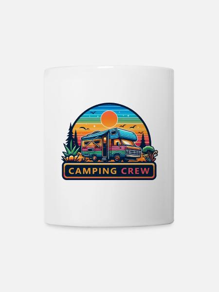Retro Sunset Camping RV Crew - Tasse - Weiß