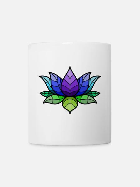 Mohawk Lotus Floral Motif - Mug - white