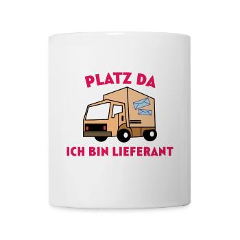 Lieferant Arbeit Workaholic Job Karriere Statement - Tasse - Weiß - Vorne