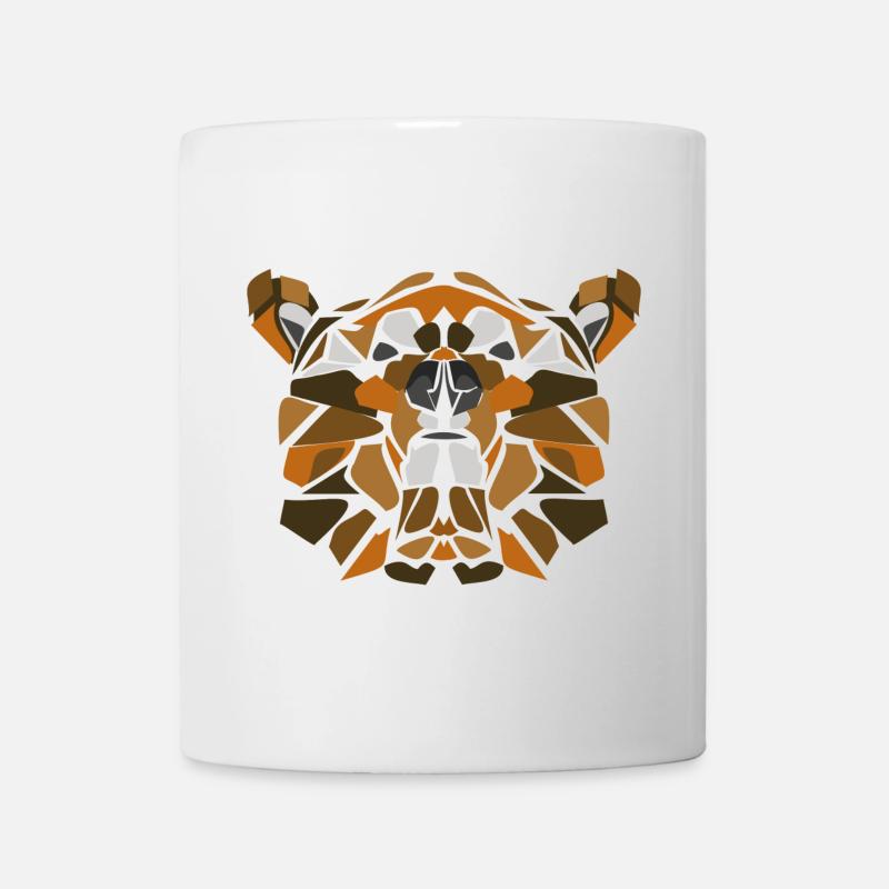 Geometric Bear Mosaic - Mug - white