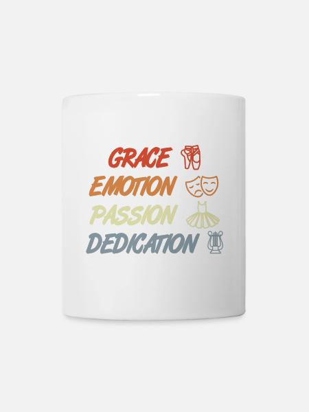 Grace Emotion Passion Dedication - Tasse - Weiß