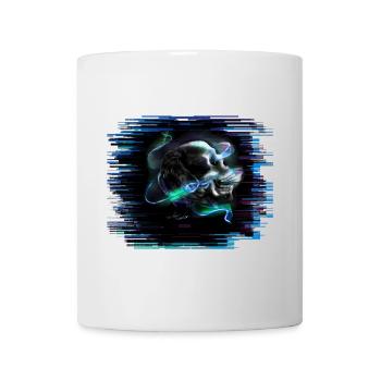 The skull whispers to the raven: Never! - Mug - white - Front