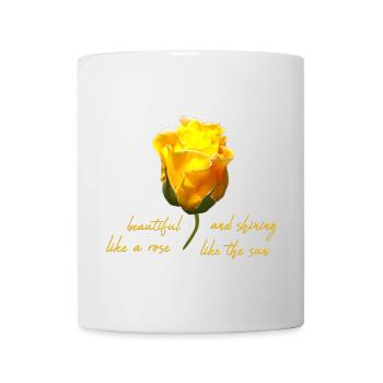 beautiful rose - Tasse - Weiß - Vorne