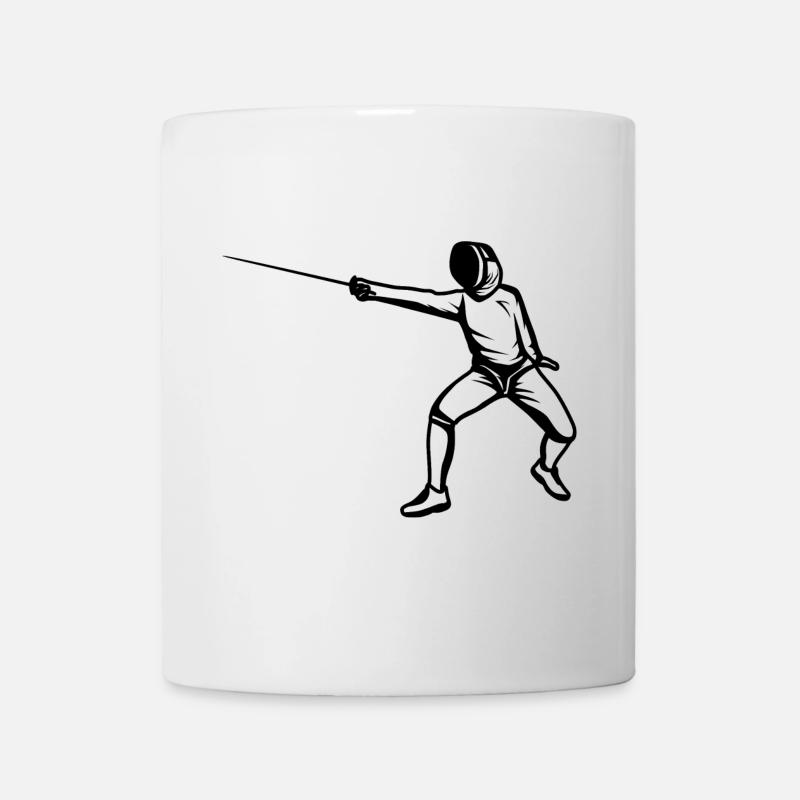 Lustiger Fechter - Tasse - Weiß