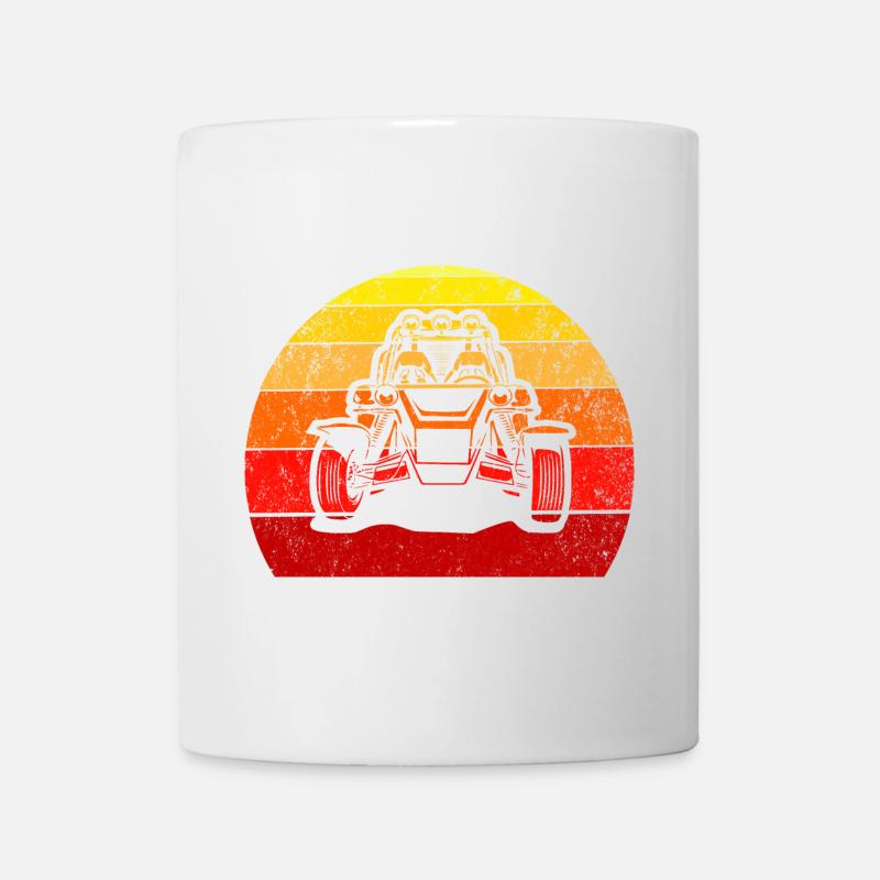 Illustration d’aventure tout-terrain rétro - Mug blanc - blanc