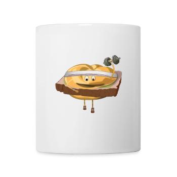 Leberkäs Semmerl – Cartoon Kultessen - Mug - white - Front