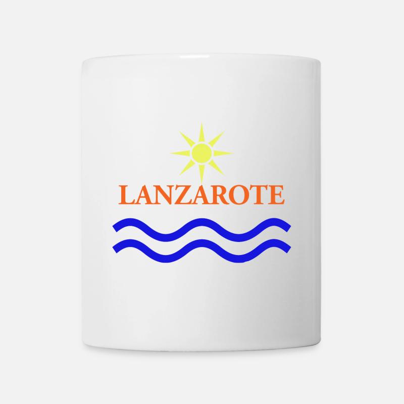 Lanzarote Sun and Waves Design - Mug - white