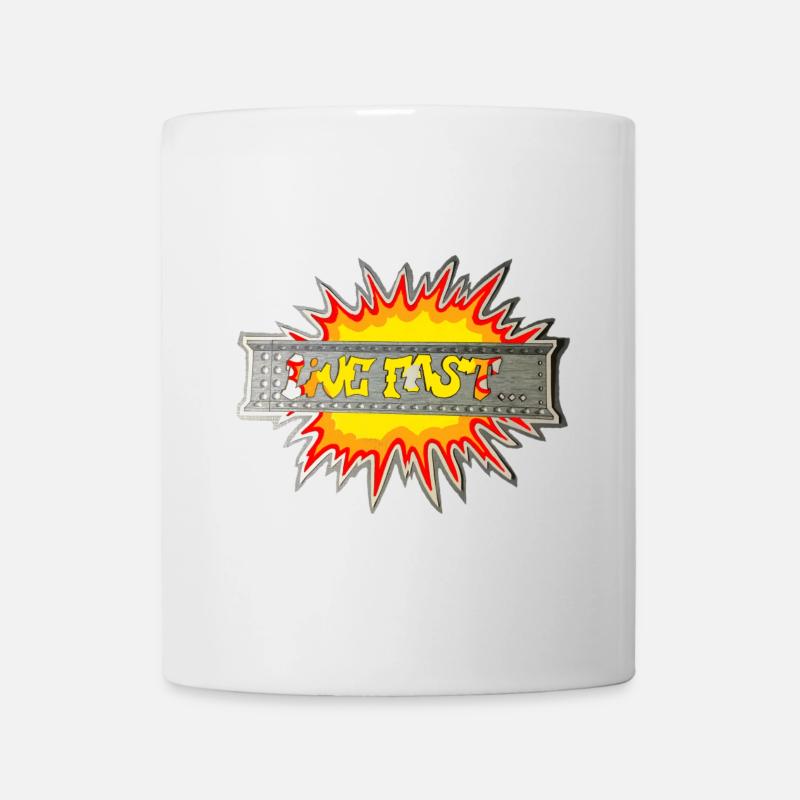 Lebe schnell - Tasse - Weiß
