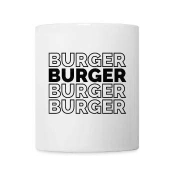 Burger Répétition Police Nourriture Délicieux Logo Icône - Mug blanc - blanc - Devant