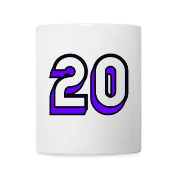 20. 20 ANS. 20e ANNIVERSAIRE. ANNIVERSAIRE 20 ANS. - Mug blanc - blanc - Devant