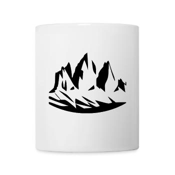 Drei Zinnen Silhouette - Tasse - Weiß - Vorne