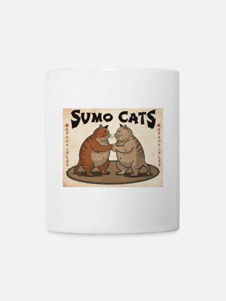 Sumo Cats (Vintage) - Mug - white