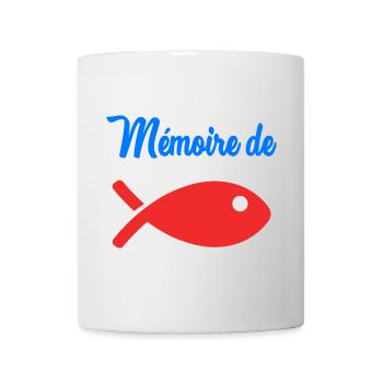 POISSON. MEMOIRE. HUMOUR - Mug blanc - blanc - Devant