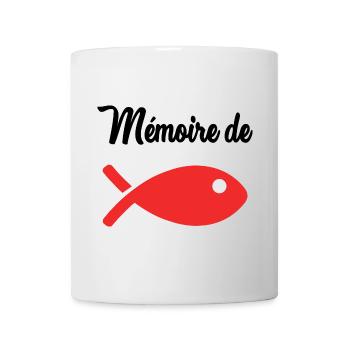 MEMOIRE POISSON ROUGE - Mug blanc - blanc - Devant